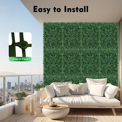Panneau De Haie Artificielle Verte 40x60 cm Pour Clôture