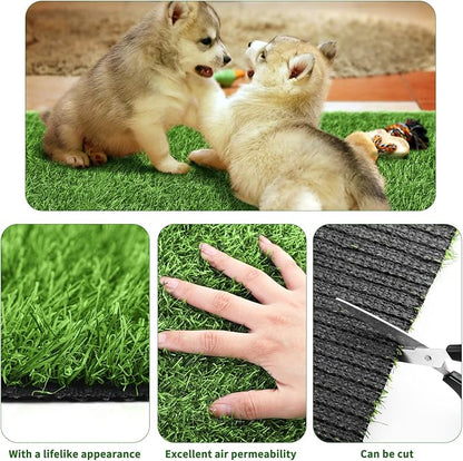 PaysaGrass – Lot de 30 Dalles Gazon Artificiel 30×30 cm avec Drainage