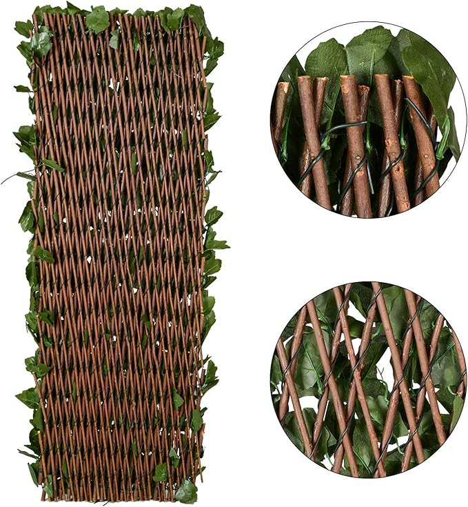 PysaWood Flexivy Clôture d'intimité Feuillage de Ivy 1X2M