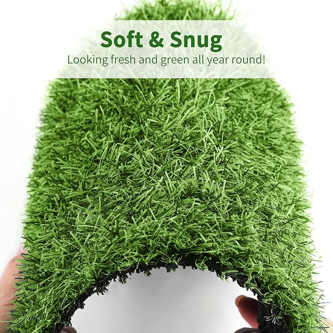 PaysaGrass – Lot de 30 Dalles Gazon Artificiel 30×30 cm avec Drainage