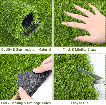 PaysaSoft- Tapis de Gazon Synthétique avec Système de Drainage