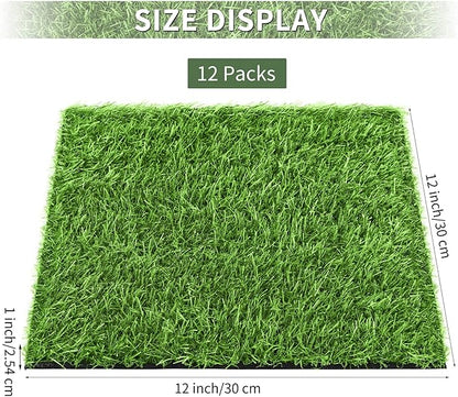 PaysaGrass – Lot de 30 Dalles Gazon Artificiel 30×30 cm avec Drainage