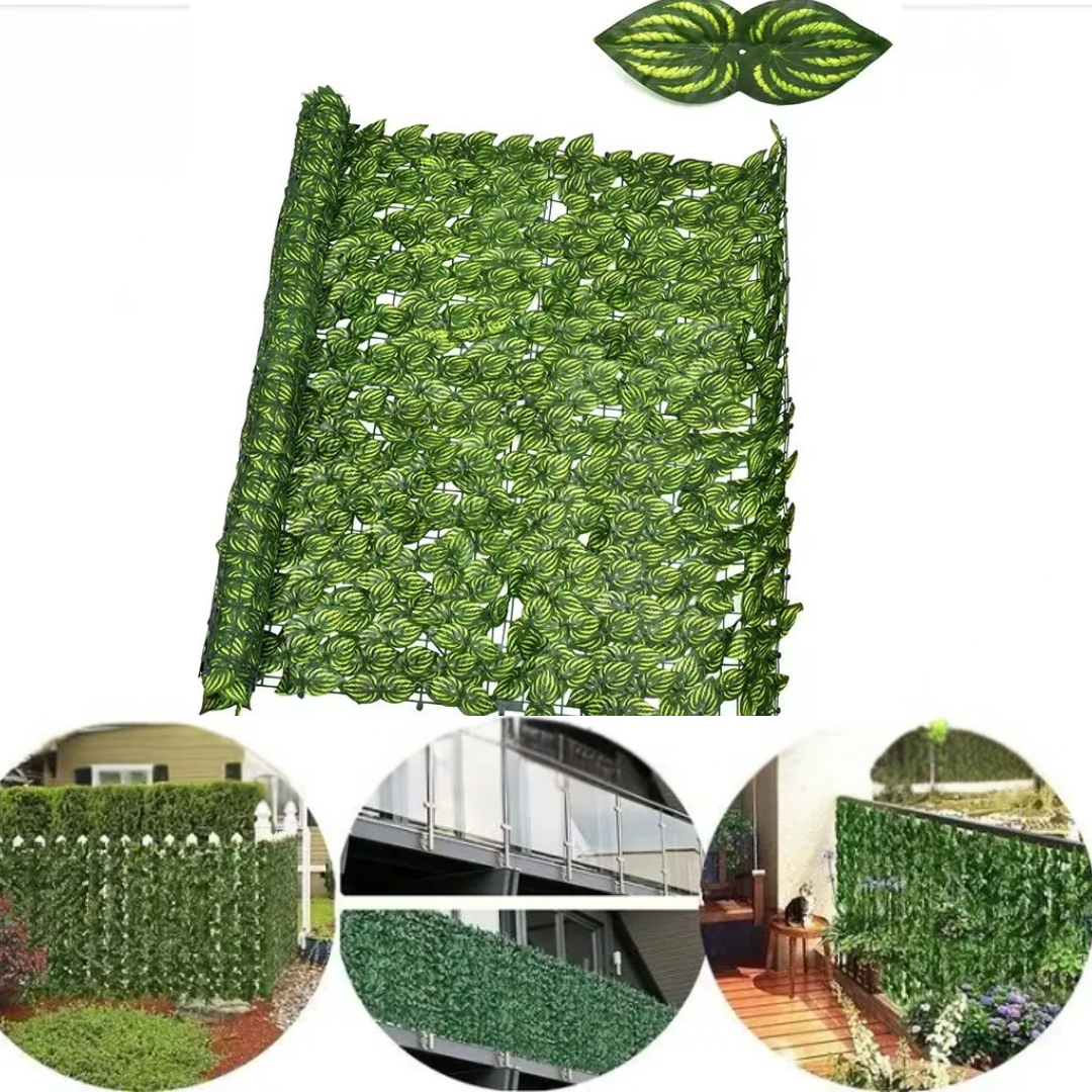 Clôture d'intimité extensible (3m/1m) en lierre artificiel