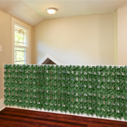 Clôture d'intimité extensible (3m/1m) en lierre artificiel